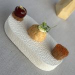 Chicken pate, gougeres, tartelette