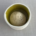 Smoked sturgeon and pickled ramsons