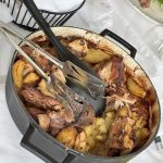 Slow-roasted lamb